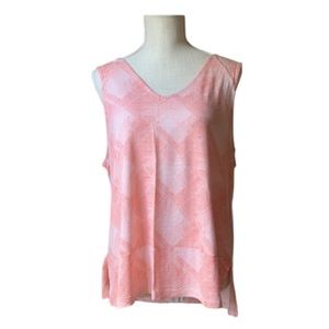 ⚡️ Buy 2 Get 2 Free ⚡️ OLD NAVY Womens Peach Coral Geometric Tank Top Size XL